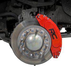 Rough Country Caliper Covers Front and Rear Red Chevy/GMC 2500HD/3500HD (20-26)