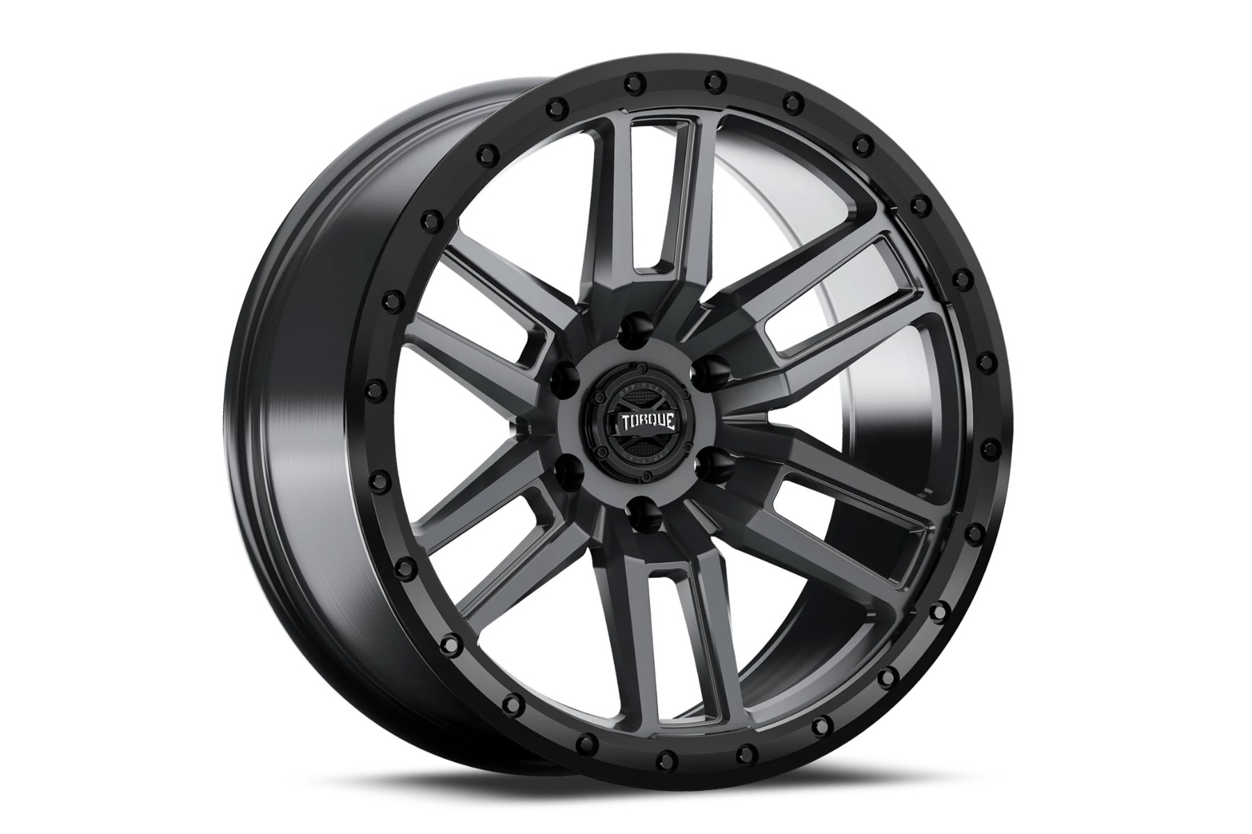 Rough Country Torque Pritchett Anthracite w/Black Lip 18x9 6x5.5 -12mm