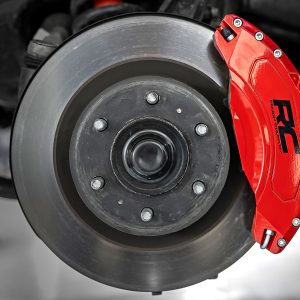 Rough Country Caliper Covers Front and Rear Red Toyota Tundra 2WD/4WD (2022-2026)
