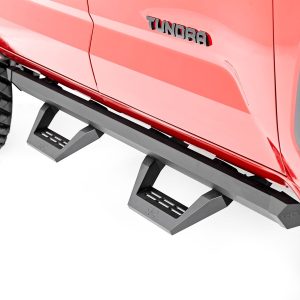Rough Country SRX2 Adj Aluminum Steps CrewMax Toyota Tundra 2WD/4WD (2022-2026)