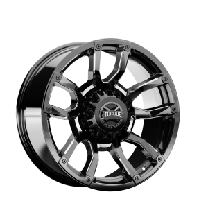 Rough Country Torque Impact Gloss Black w/Milled Accents 20x9 8x180 0mm