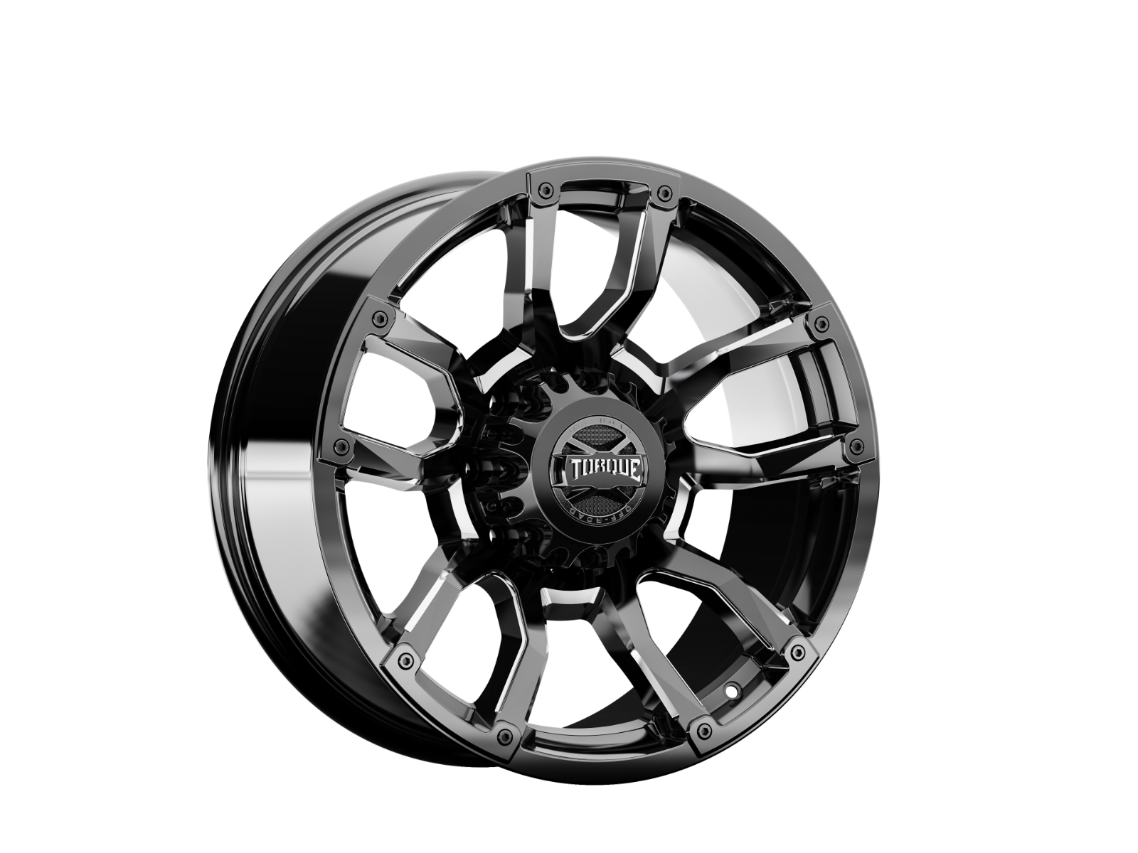 Rough Country Torque Impact Gloss Black w/Milled Accents 20x9 8x180 0mm