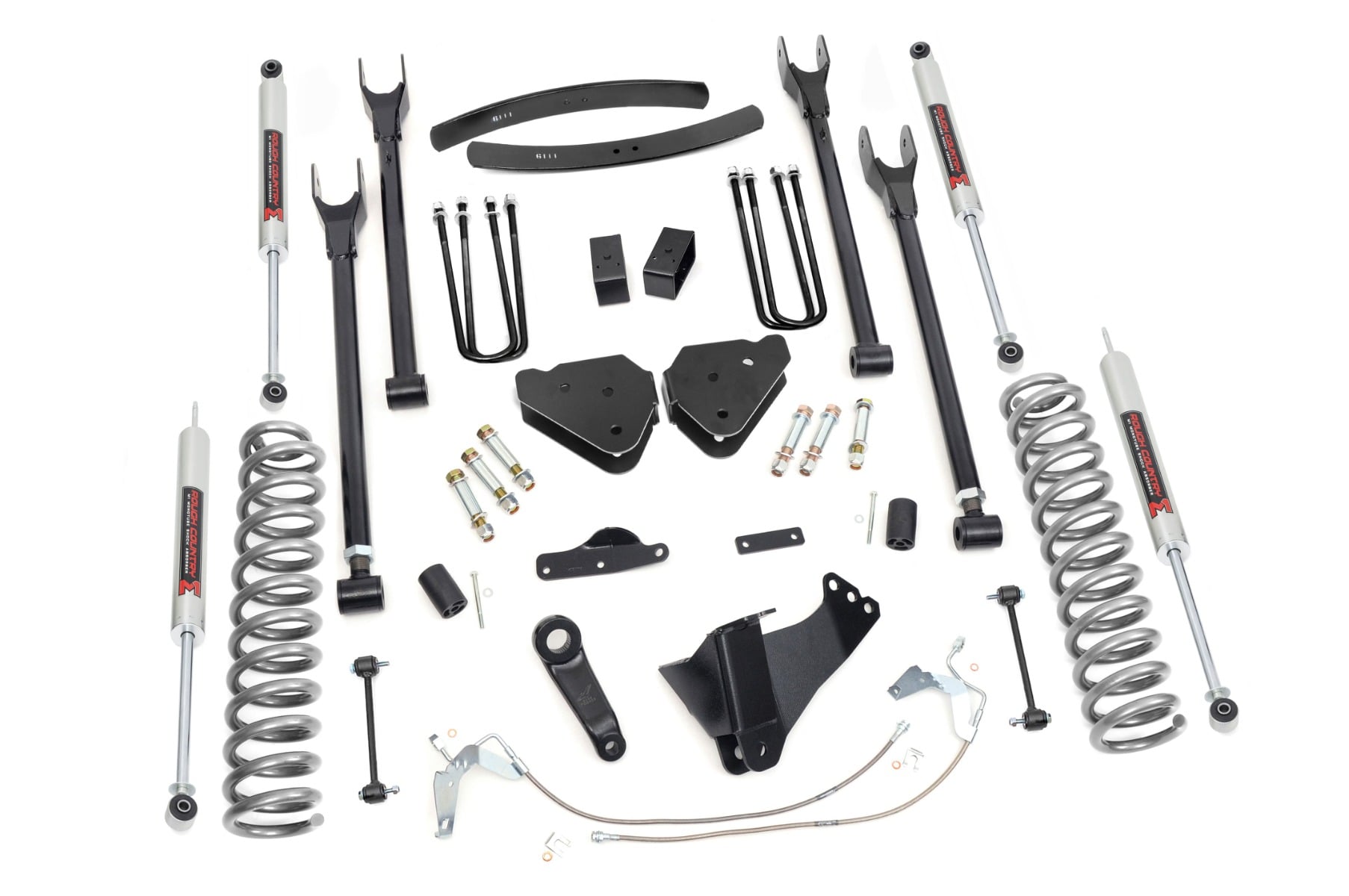 Rough Country 6 Inch Lift Kit Gas 4 Link M1 Ford F-250/F-350 Super Duty 4WD (08-10)