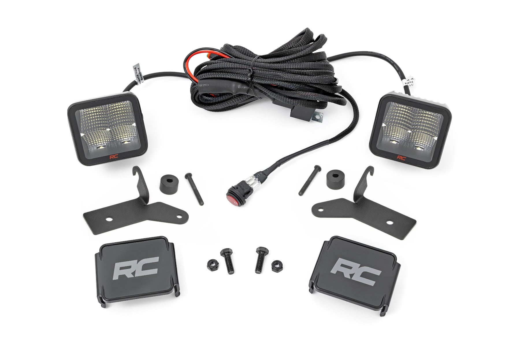 Rough Country LED Light Kit Hinge Mount 2″ Spectrum Pair Jeep Gladiator JT/Wrangler JL (18-26)