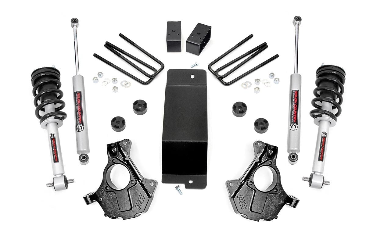 Rough Country 3.5 Inch Lift Kit Cast Steel LCA N3 Strut Chevy/GMC 1500 (07-13)