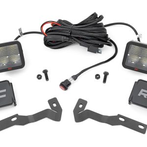 Rough Country LED Light Kit Ditch Mount 2″ Spectrum Pair Spot Toyota Tacoma (16-23)