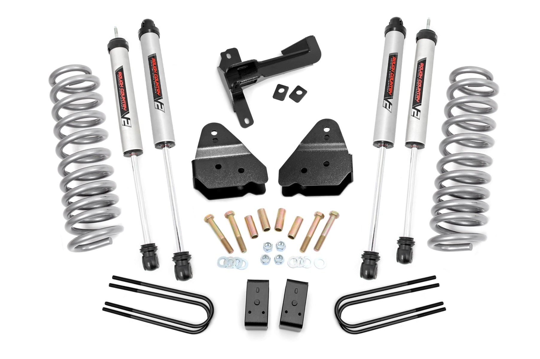 Rough Country 3 Inch Lift Kit V2 Front Gas Coils Ford F-250 Super Duty 4WD (17-22)