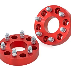 Rough Country 1.5 Inch Wheel Spacers 6x5.5 Red Chevy/GMC 1500 Truck & SUV