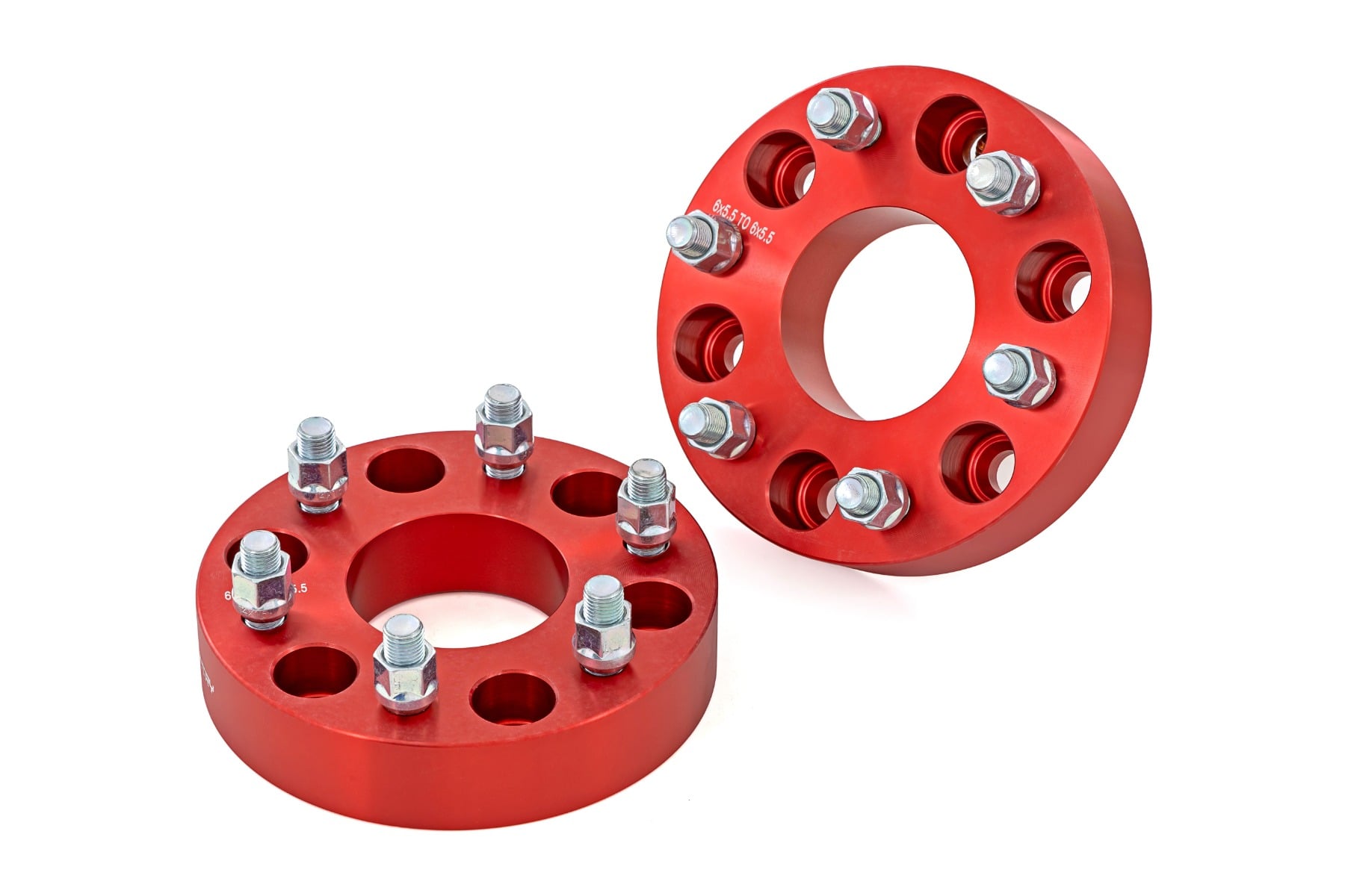Rough Country 1.5 Inch Wheel Spacers 6x5.5 Red Chevy/GMC 1500 Truck & SUV