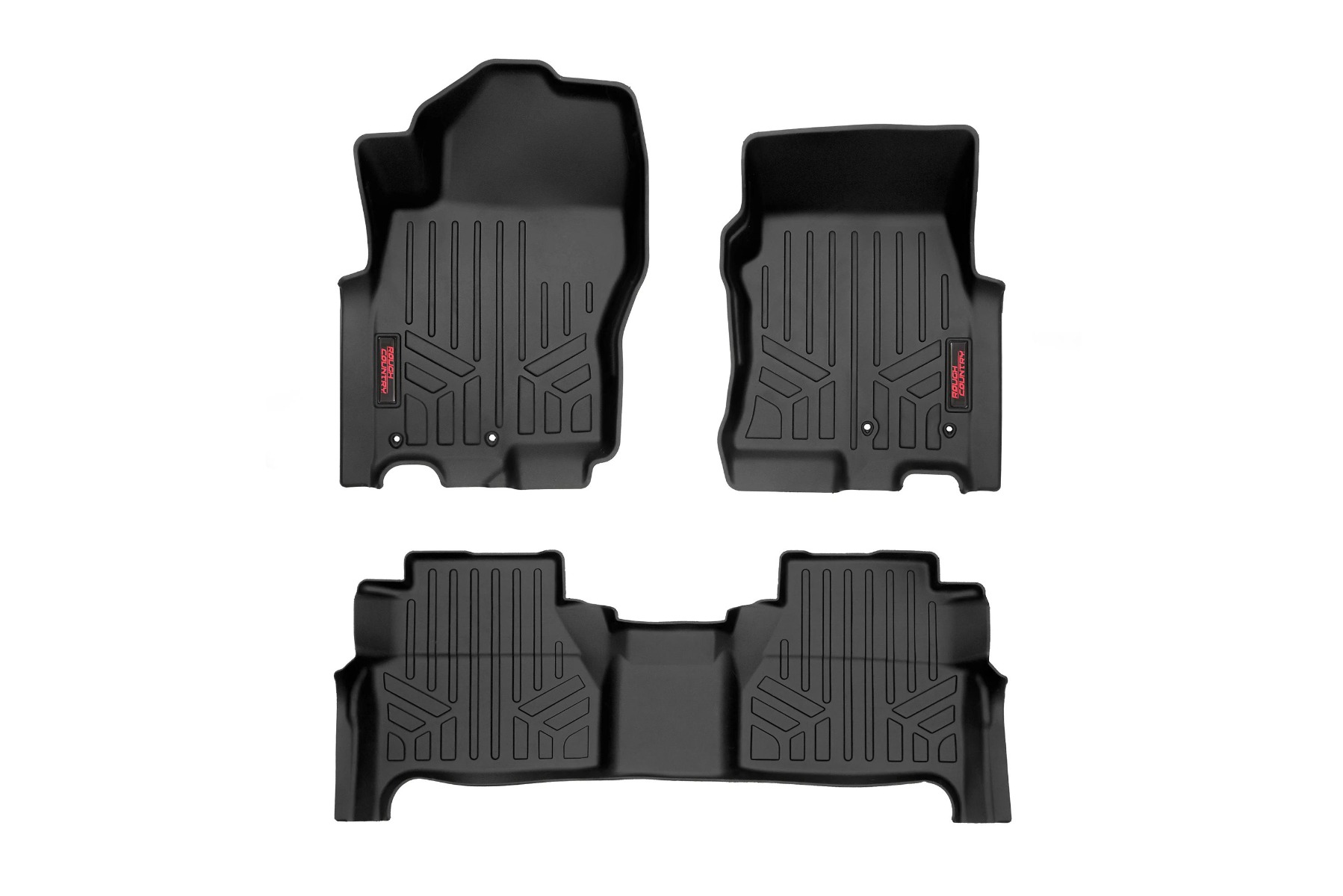 Rough Country Floor Mats FR & RR Crew Cab Nissan Frontier 2WD/4WD (2022-2026)