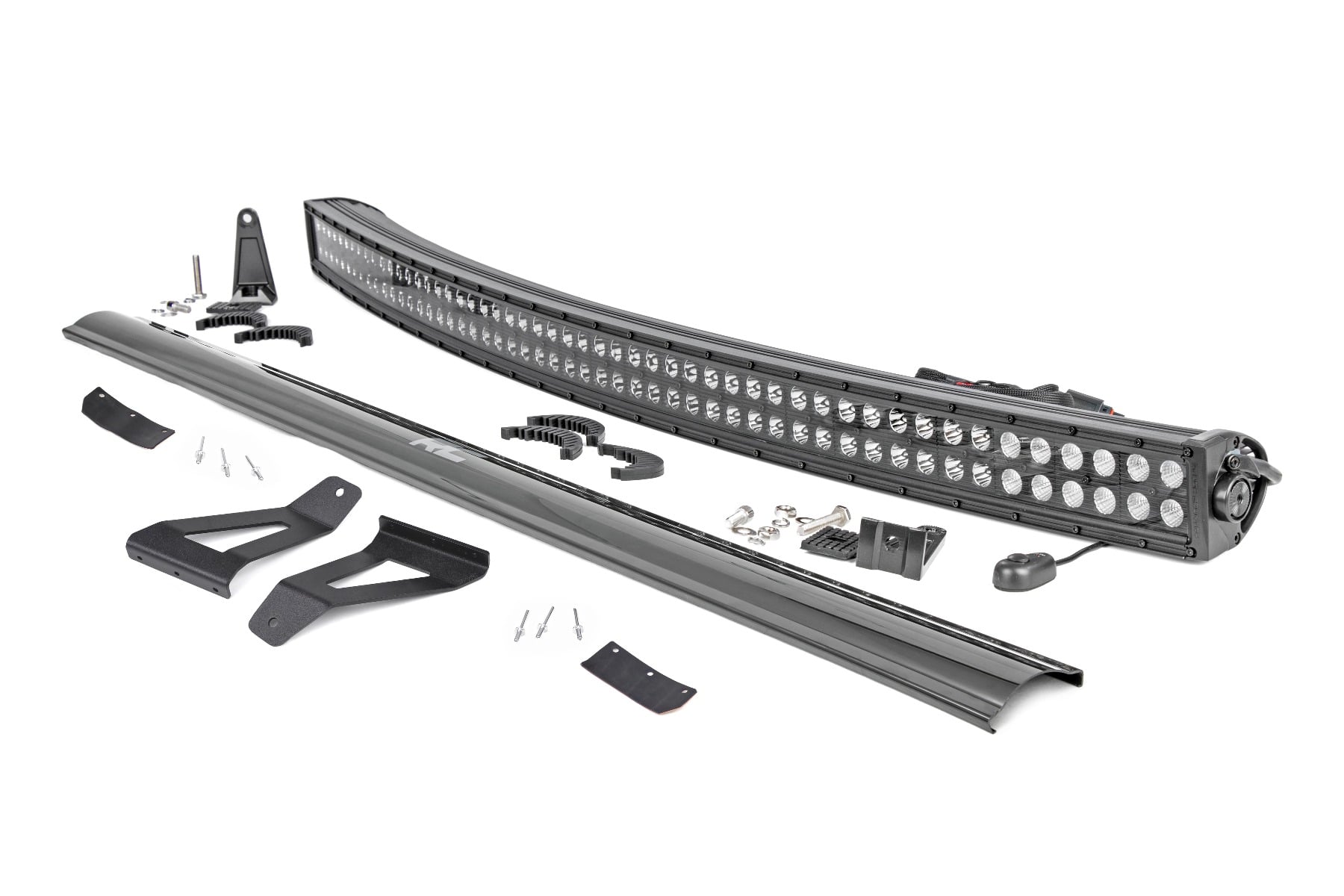 Rough Country LED Light Kit Windshield Mount 50″ BLK Dual Row Jeep Cherokee XJ (84-01)