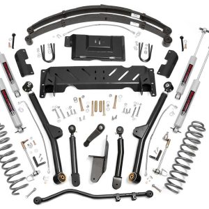 Rough Country 4.5 Inch Lift Kit Long Arm RR Leafs Jeep Cherokee XJ 4WD (1984-2001)