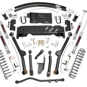 Rough Country 4.5 Inch Lift Kit Long Arm AAL NP242 Jeep Cherokee XJ 4WD (1984-2001)