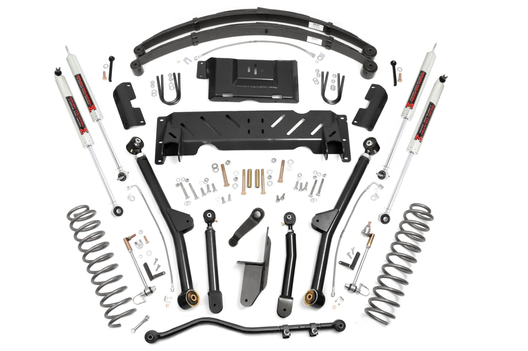 Rough Country 4.5 Inch Lift Kit Long Arm RR Leafs M1 Jeep Cherokee XJ 4WD (84-01)