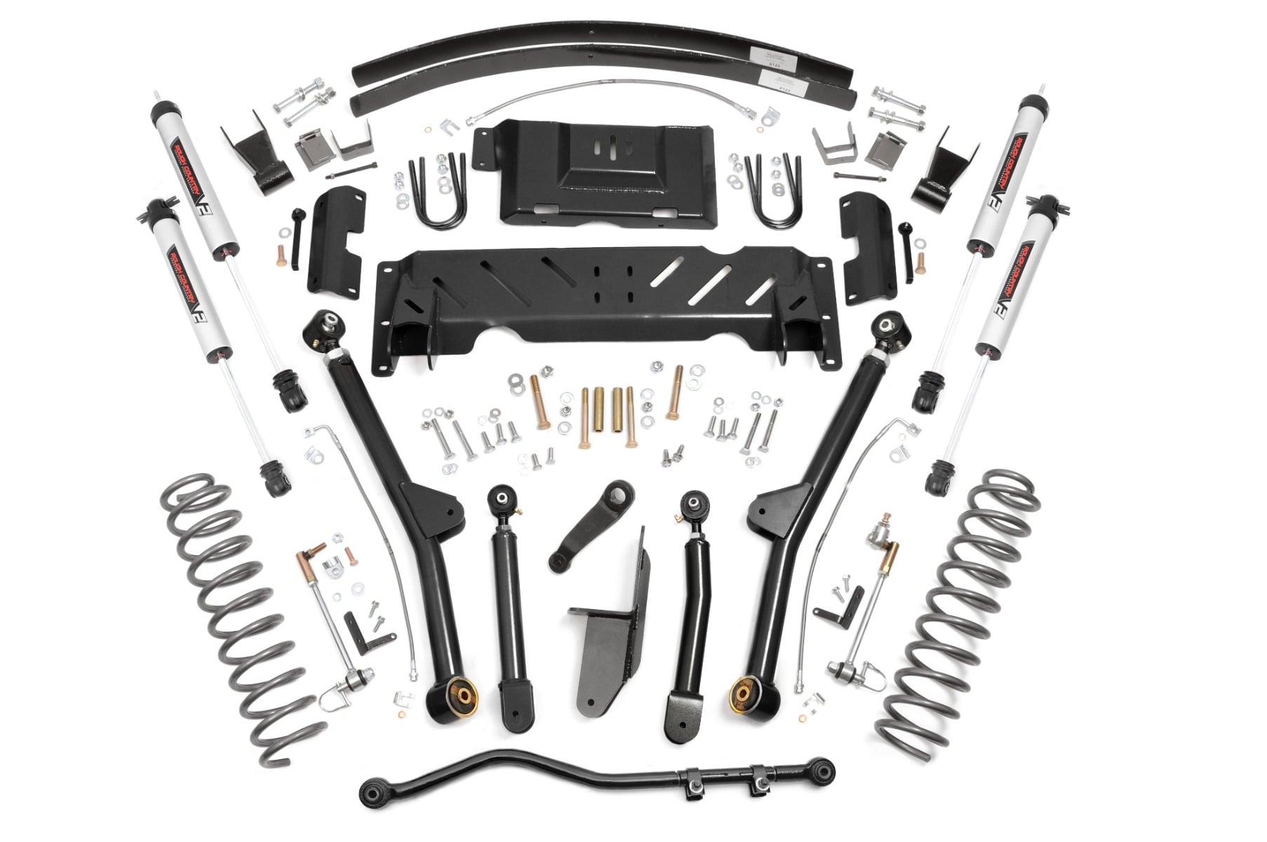 Rough Country 4.5 Inch Lift Kit Long Arm RR AAL NP231 V2 Jeep Cherokee XJ (84-01)