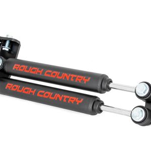 Rough Country Dual Steering Stabilizer 4-6.5 Inch Lift Jeep Wrangler YJ 4WD (1987-1995)