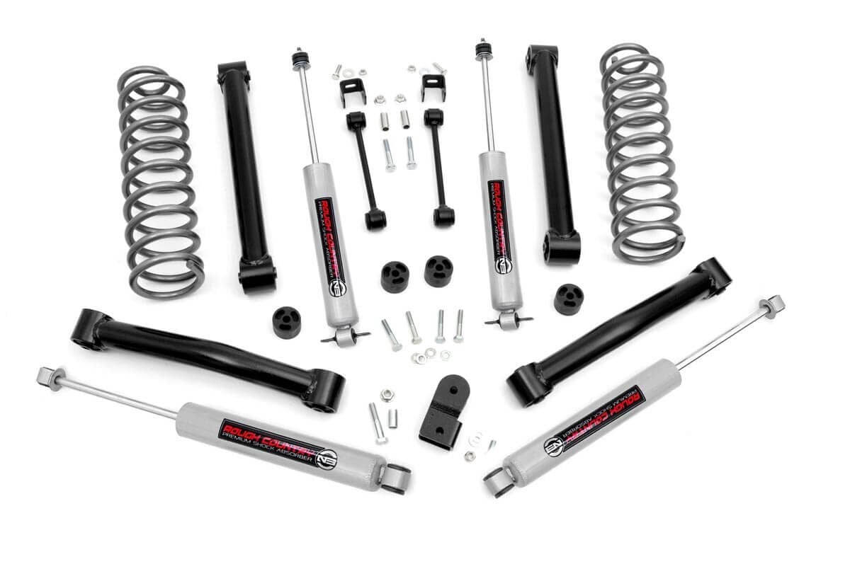 Rough Country 3.5 Inch Lift Kit V-8 Motor Jeep Grand Cherokee ZJ 2WD/4WD (1993-1998)