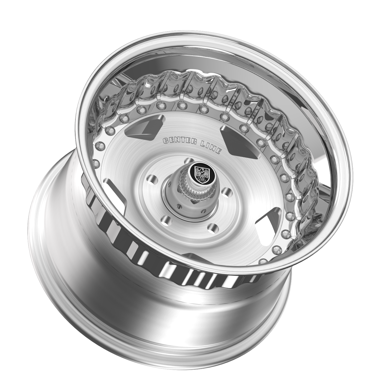 Center Line Convo Pro 2.0 15X10 5X4.50 Brushed Face with Polished Lip
