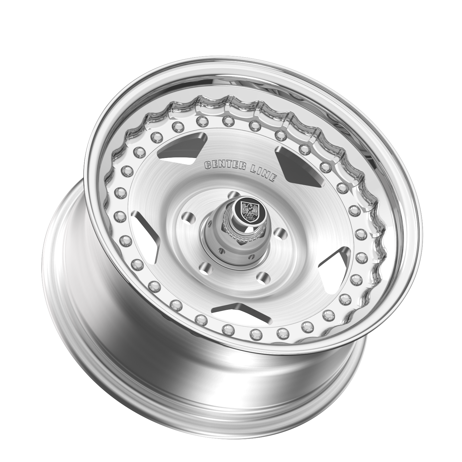 Center Line Convo Pro 2.0 15X7 5X4.75 Brushed Face with Polished Lip