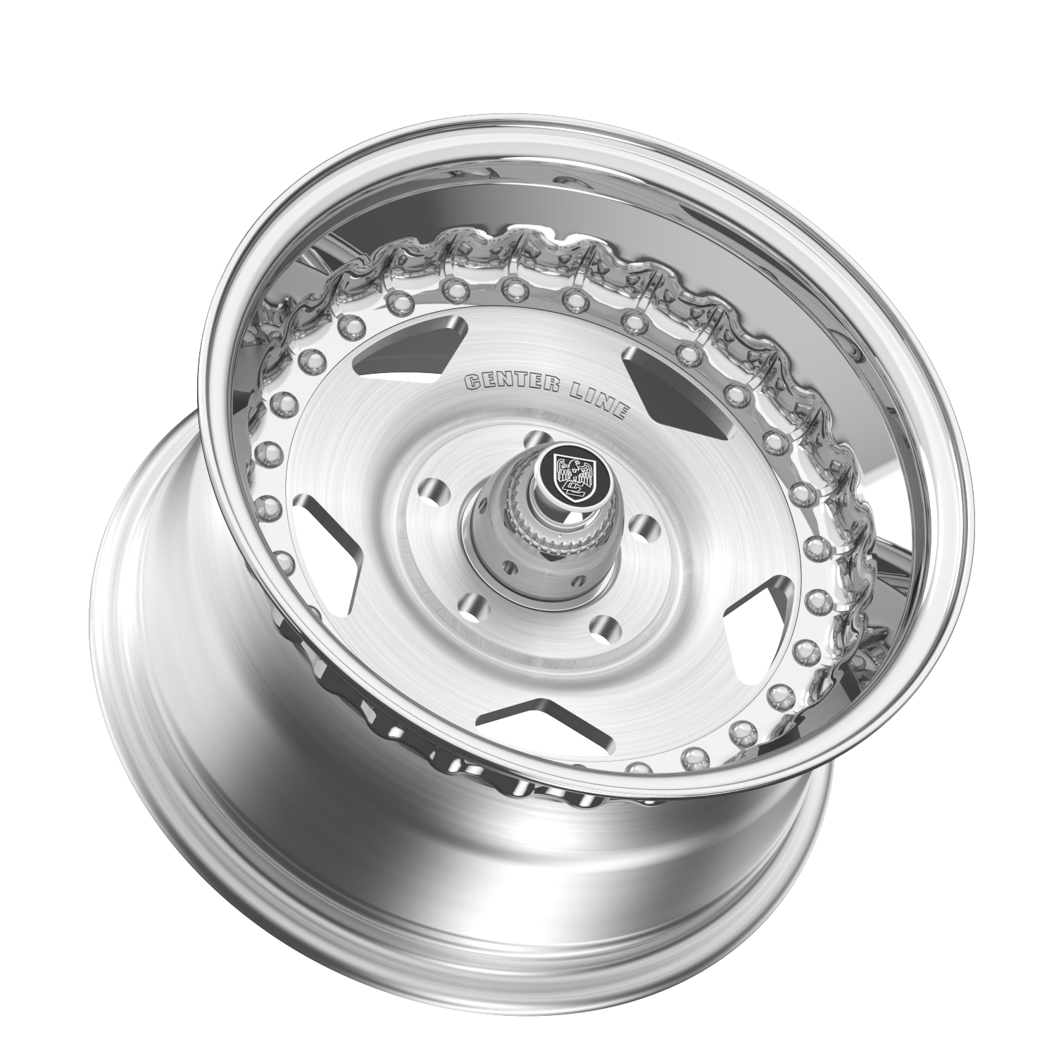 Center Line Convo Pro 2.0 15X8 5X4.50 Brushed Face with Polished Lip