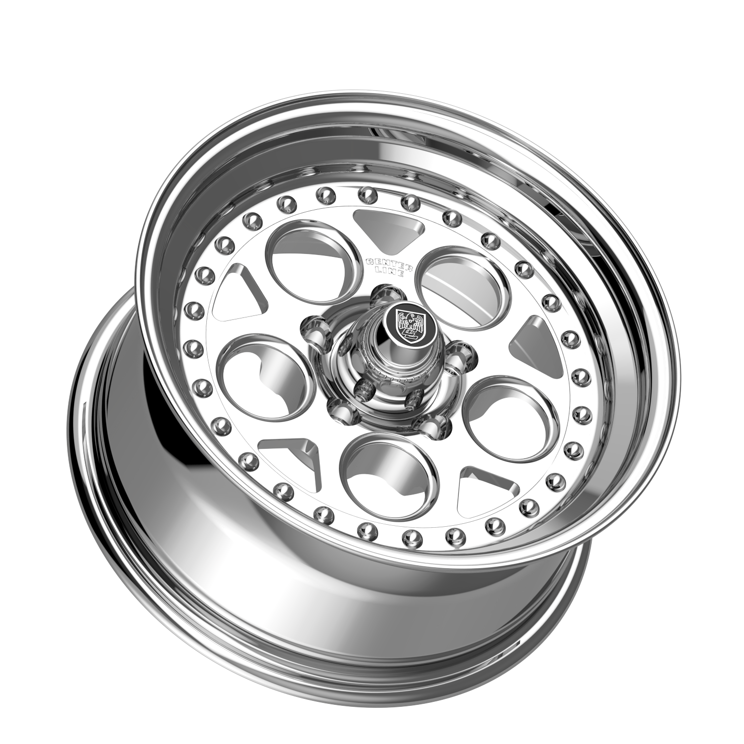 Center Line Rev 2.0 15X7 5x4.75 Polish Center with Polished Step Lip
