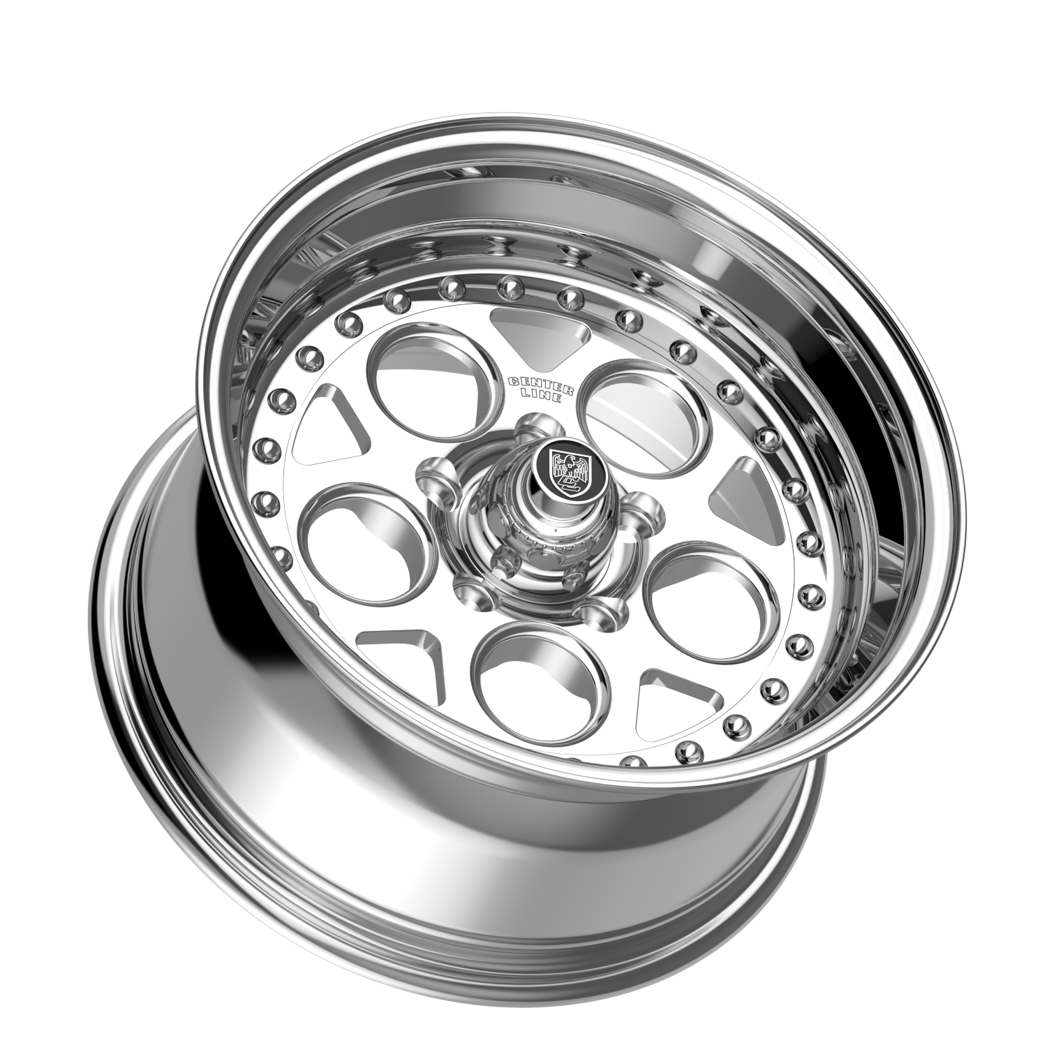 Center Line Rev 2.0 15x8 5X4.50 Polish Center with Polished Step Lip
