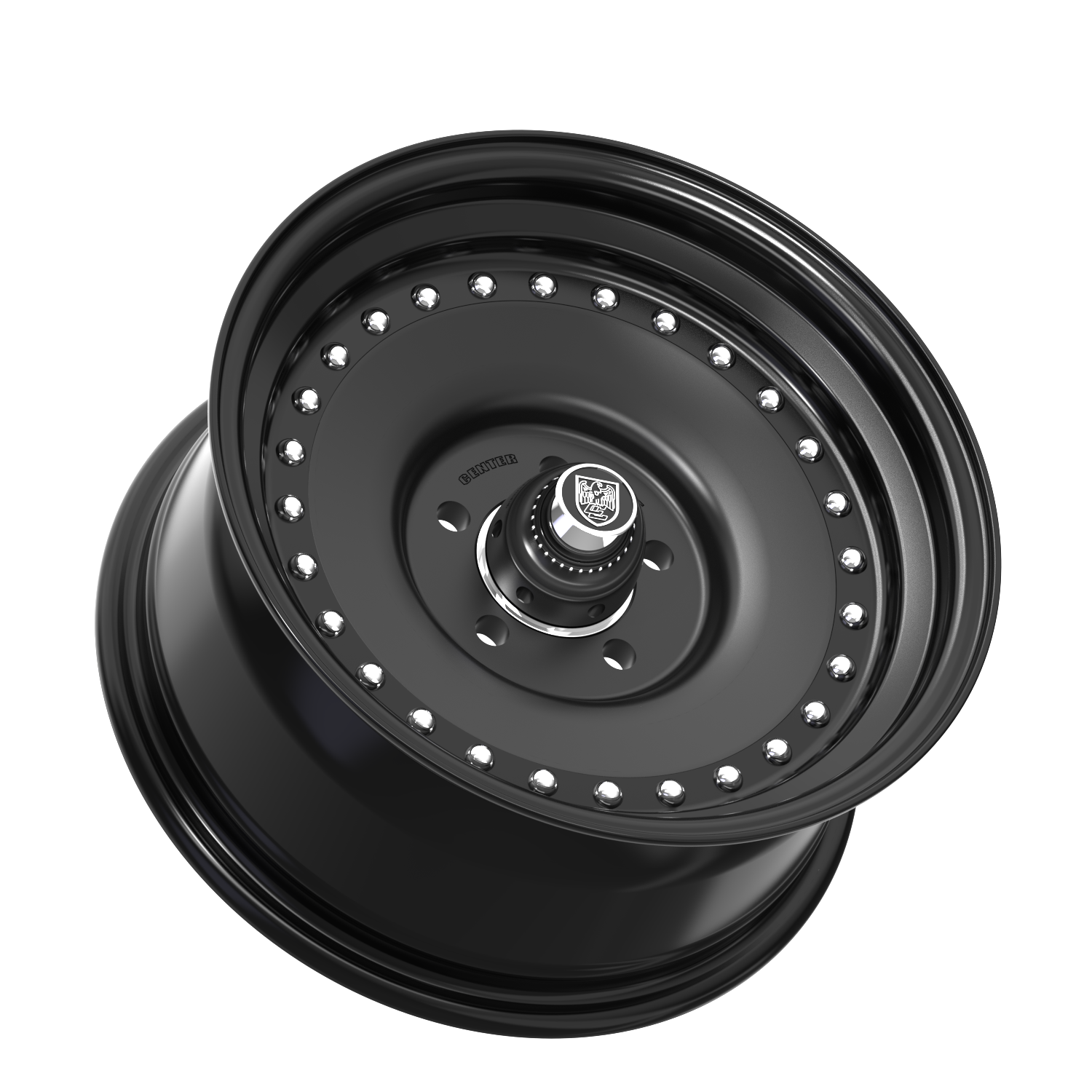 Center Line Auto Drag 2.0 15X7 5x4.75 Satin Black Center with Satin Black Step Lip