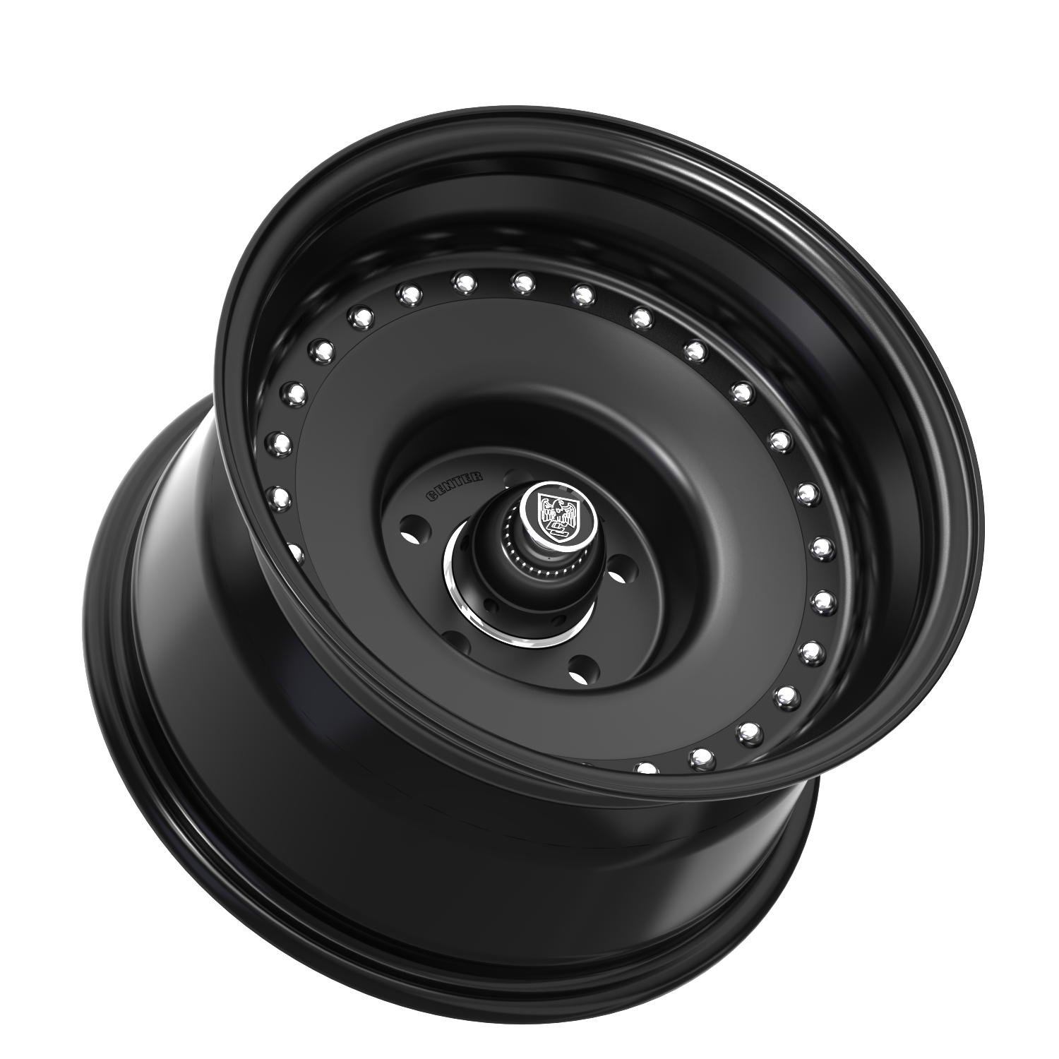 Center Line Auto Drag 2.0 15x8.5 5X4.50 Satin Black Center with Satin Black Step Lip