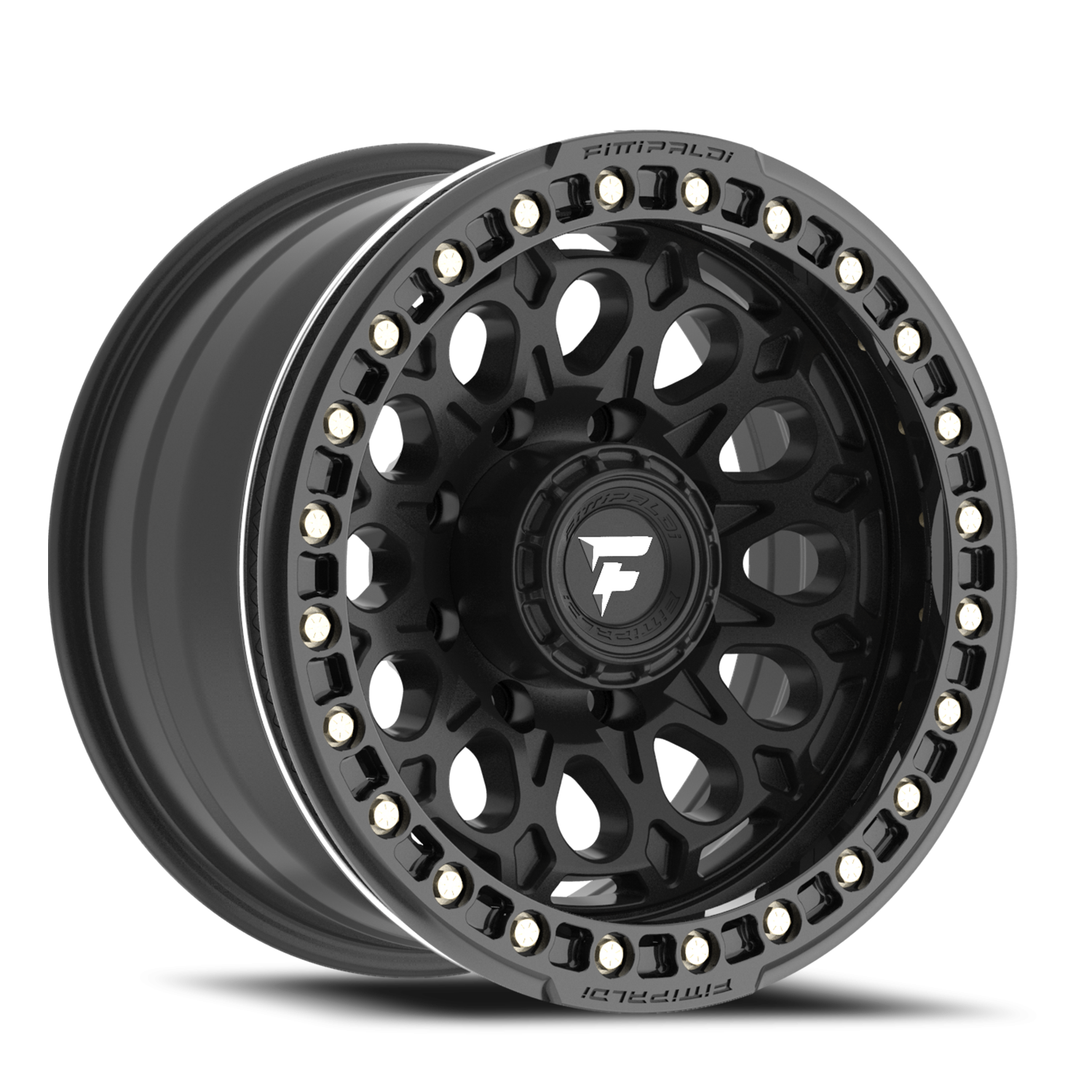 Fittipaldi Offroad FB153B 17X9 8X6.50 Satin Black with Gloss Black Forged Ring