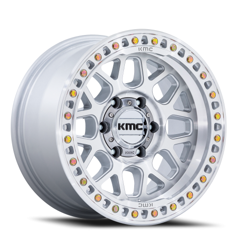 KMC-549 GRS 17X9 8X170 OFFSET 18MM CB125.10 GLOSS SILVER W/ MACHINED FACE